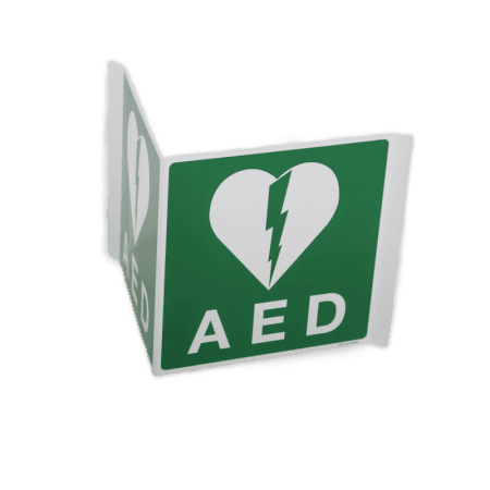 Panoramisch bord AED pictogram 40 x 20 cm